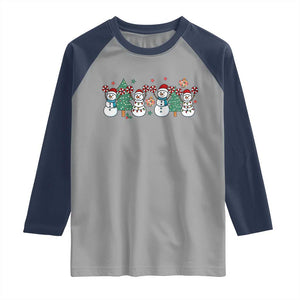 Funny Christmas Cheer Gift Raglan Shirt Santa Snowman Cheerleaders TS12 Sport Gray Navy Print Your Wear