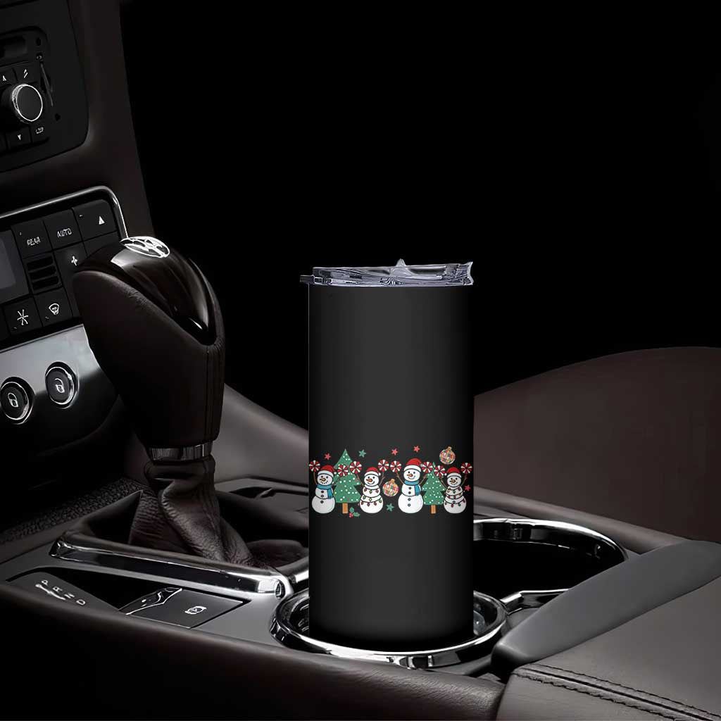 Funny Christmas Cheer Gift Skinny Tumbler Santa Snowman Cheerleaders TS12 Print Your Wear