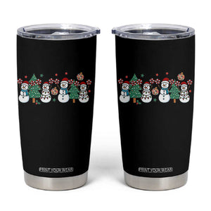 Funny Christmas Cheer Gift Tumbler Cup Santa Snowman Cheerleaders TS12 Black Print Your Wear