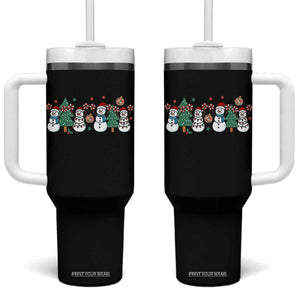 Funny Christmas Cheer Gift Tumbler With Handle Santa Snowman Cheerleaders TS12 One Size: 40 oz Black Print Your Wear