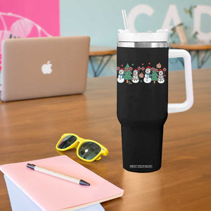 Funny Christmas Cheer Gift Tumbler With Handle Santa Snowman Cheerleaders TS12 Print Your Wear