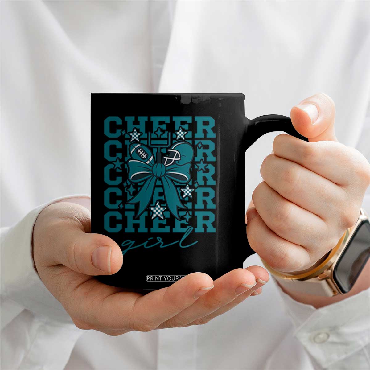 Cheer Girl Football Team Spirit Coffee Mug Cheerleading Gift TS12 Print Your Wear