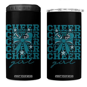 Cheer Girl Football Team Spirit 4 in 1 Can Cooler Tumbler Cheerleading Gift TS12 One Size: 16 oz Black Print Your Wear