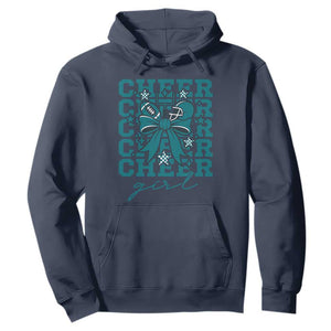 Cheer Girl Football Team Spirit Hoodie Cheerleading Gift TS12 Navy Print Your Wear