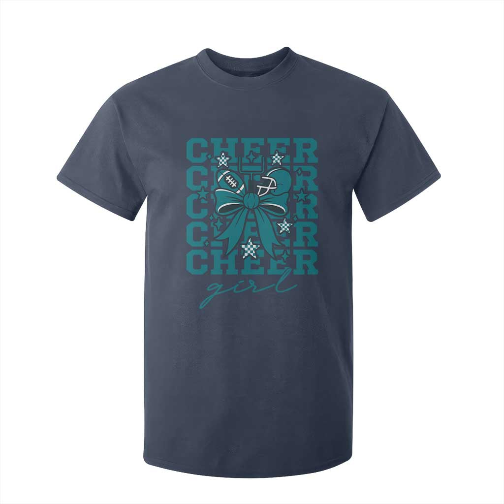 Cheer Girl Football Team Spirit T Shirt For Kid Cheerleading Gift TS12 Navy Print Your Wear