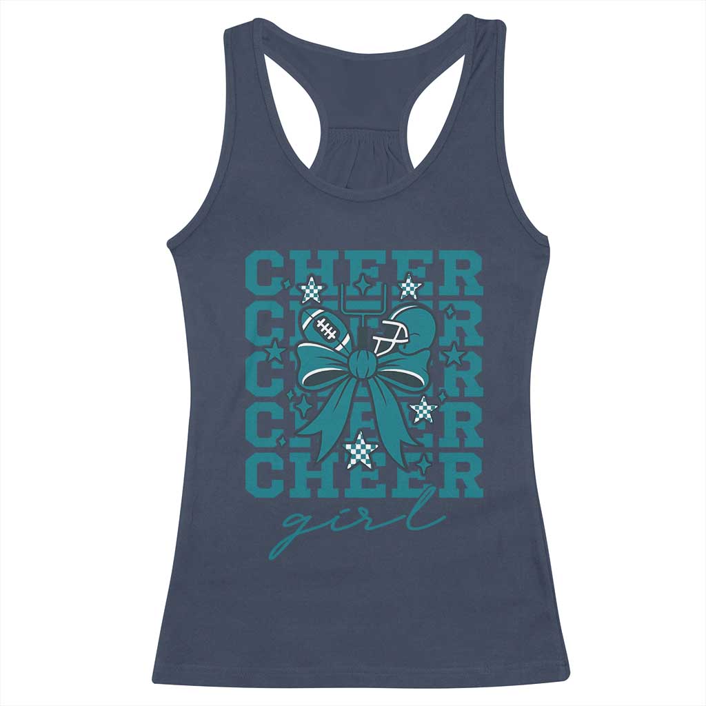 Cheer Girl Football Team Spirit Racerback Tank Top Cheerleading Gift TS12 Navy Print Your Wear