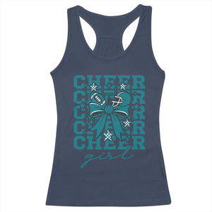 Cheer Girl Football Team Spirit Racerback Tank Top Cheerleading Gift TS12 Navy Print Your Wear