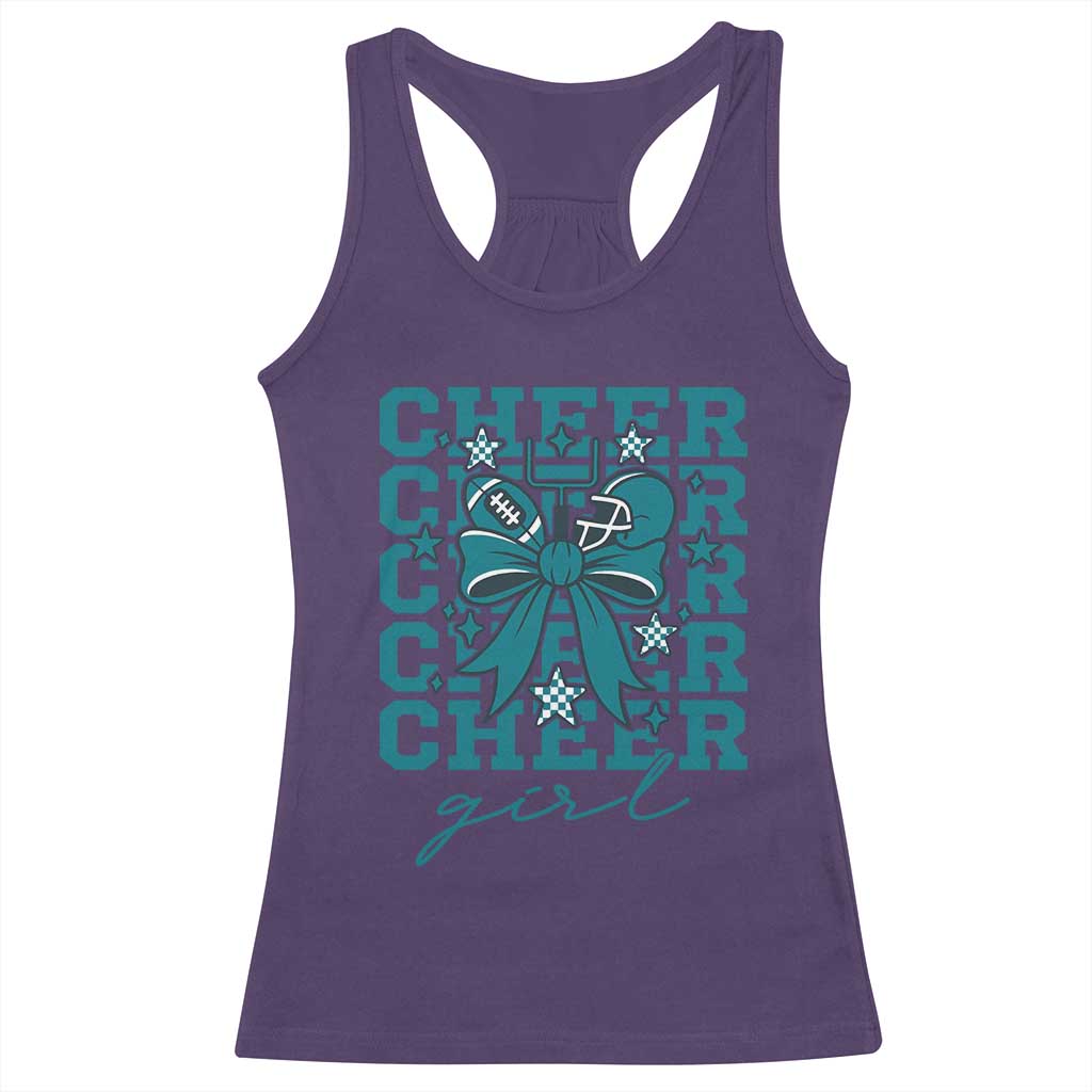 Cheer Girl Football Team Spirit Racerback Tank Top Cheerleading Gift TS12 Purple Print Your Wear