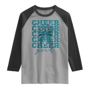 Cheer Girl Football Team Spirit Raglan Shirt Cheerleading Gift TS12 Sport Gray Black Print Your Wear