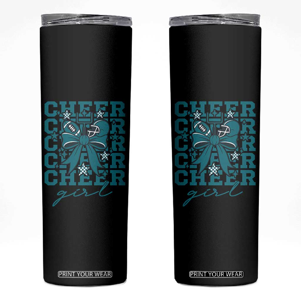 Cheer Girl Football Team Spirit Skinny Tumbler Cheerleading Gift TS12 Black Print Your Wear