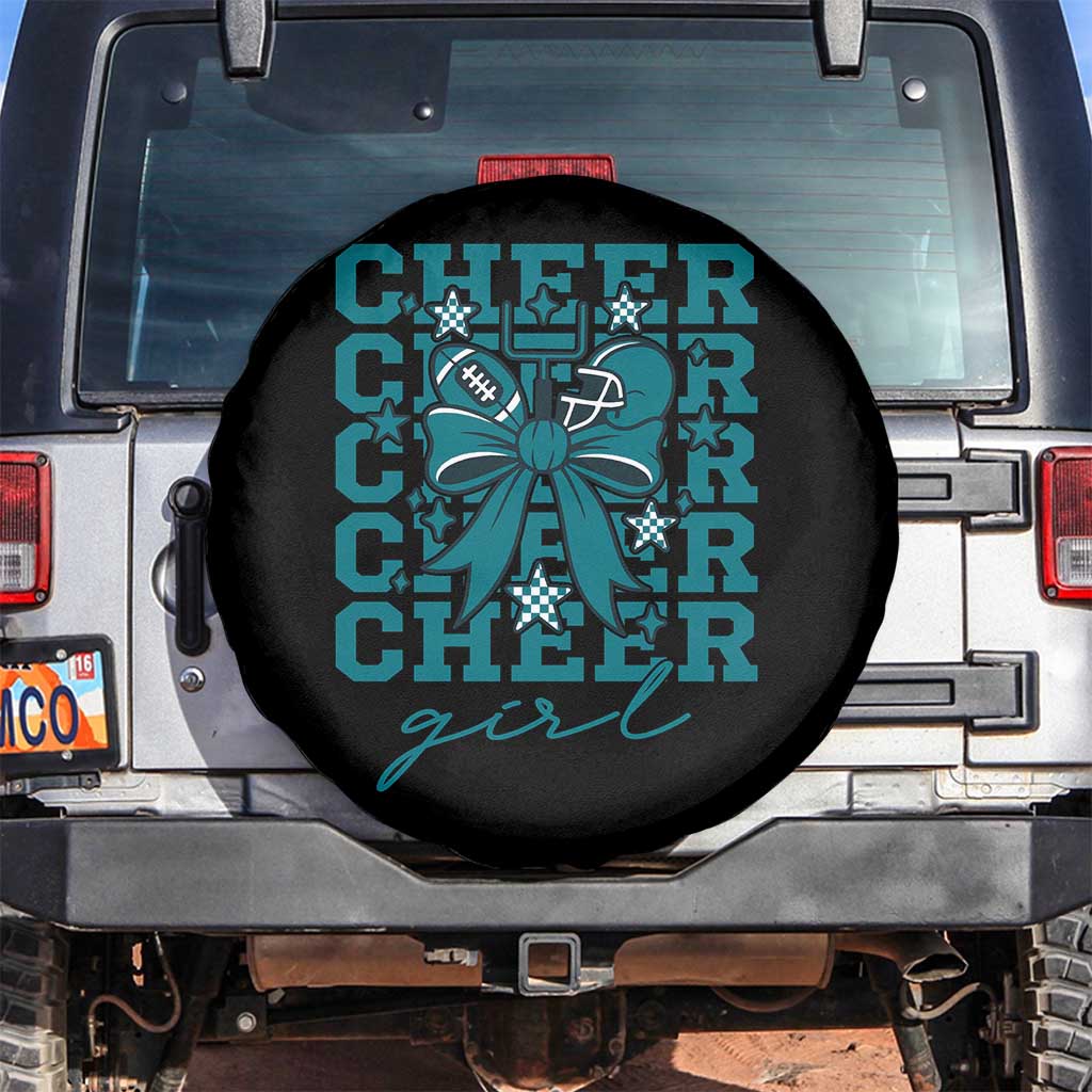Cheer Girl Football Team Spirit Spare Tire Cover Cheerleading Gift TS12 No hole Black Print Your Wear