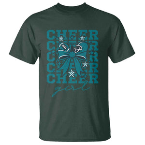 Cheer Girl Football Team Spirit T Shirt Cheerleading Gift TS12 Dark Forest Green Print Your Wear