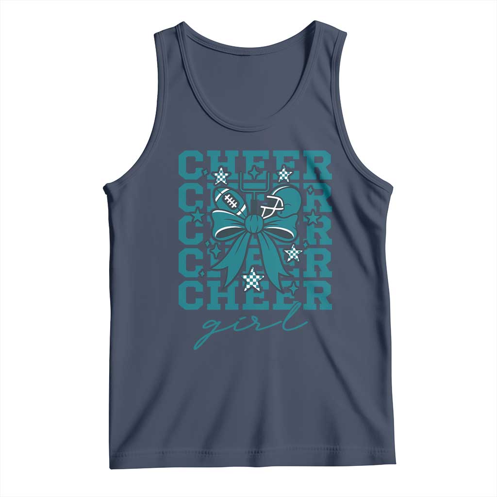Cheer Girl Football Team Spirit Tank Top Cheerleading Gift TS12 Navy Print Your Wear
