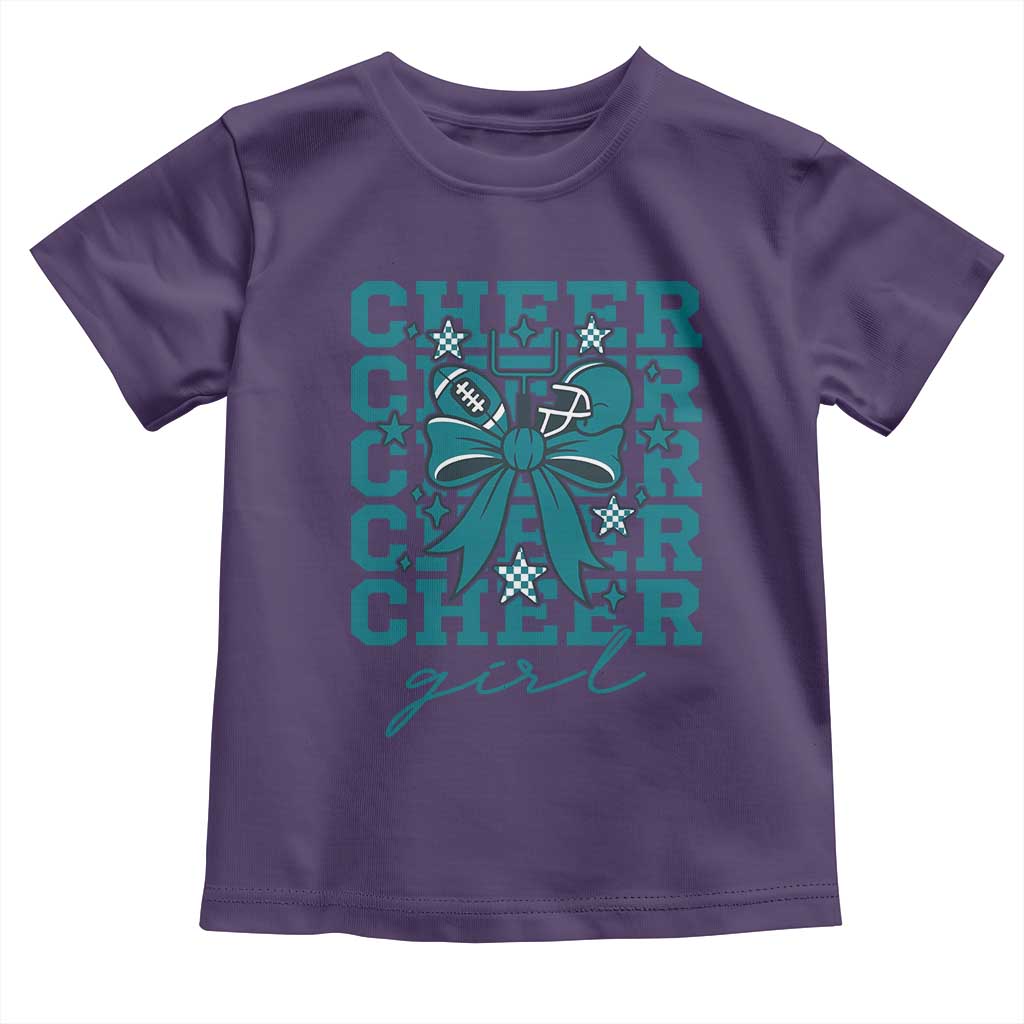 Cheer Girl Football Team Spirit Toddler T Shirt Cheerleading Gift TS12 Purple Print Your Wear