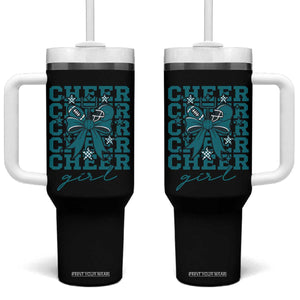 Cheer Girl Football Team Spirit Tumbler With Handle Cheerleading Gift TS12 One Size: 40 oz Black Print Your Wear