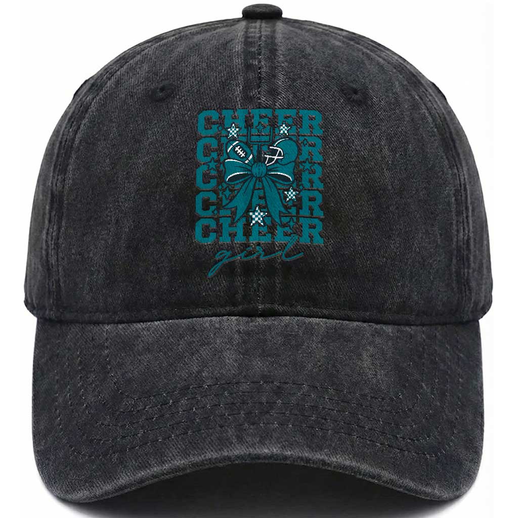 Cheer Girl Football Team Spirit Washed Cotton Baseball Cap Cheerleading Gift TS12 Print Your Wear