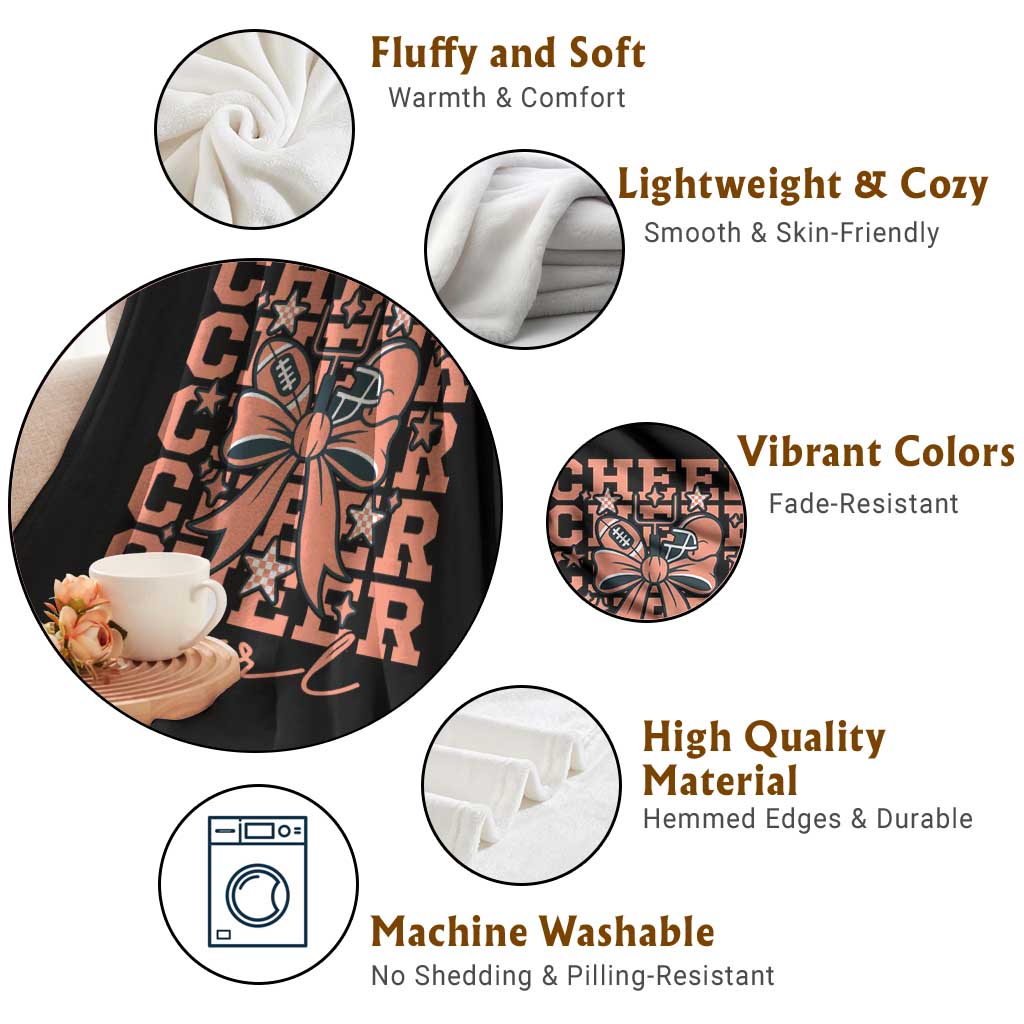 Cheer Girl Football Team Spirit Throw Blanket Gift For Cheerleader TS12 Print Your Wear