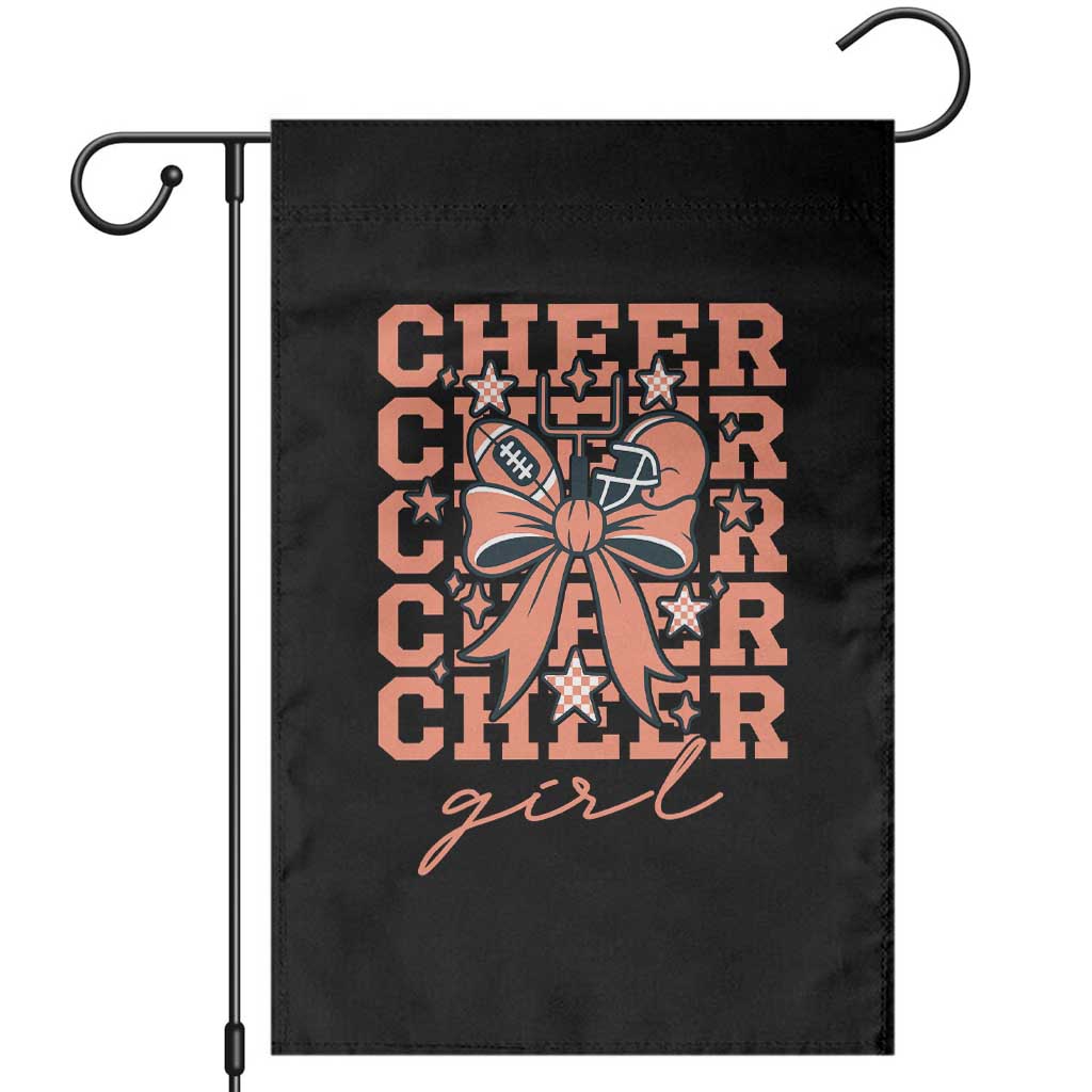 Cheer Girl Football Team Spirit Garden Flag Gift For Cheerleader TS12 Black Print Your Wear