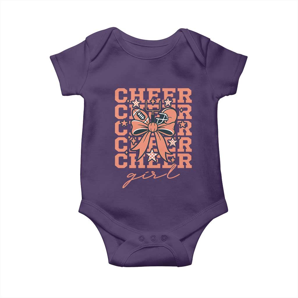 Cheer Girl Football Team Spirit Baby Onesie Gift For Cheerleader TS12 Purple Print Your Wear