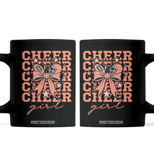 Cheer Girl Football Team Spirit Coffee Mug Gift For Cheerleader TS12 Black Print Your Wear