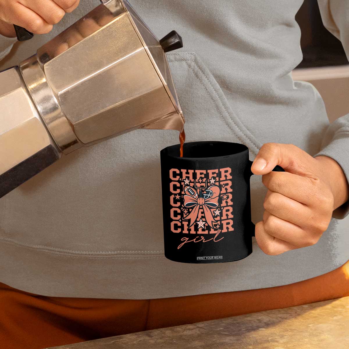 Cheer Girl Football Team Spirit Coffee Mug Gift For Cheerleader TS12 Print Your Wear