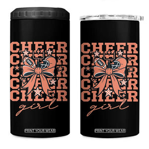 Cheer Girl Football Team Spirit 4 in 1 Can Cooler Tumbler Gift For Cheerleader TS12 One Size: 16 oz Black Print Your Wear