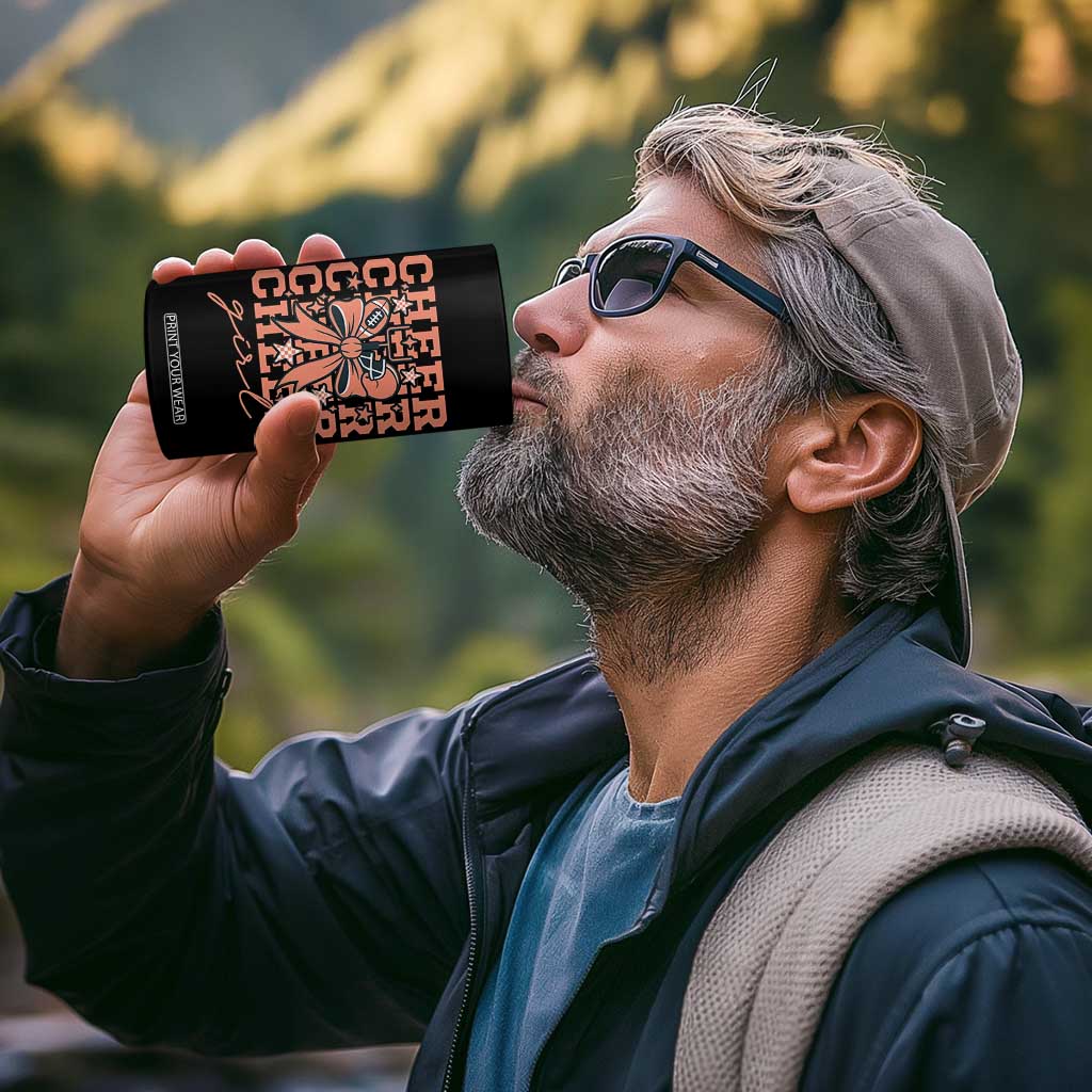 Cheer Girl Football Team Spirit 4 in 1 Can Cooler Tumbler Gift For Cheerleader TS12 Print Your Wear