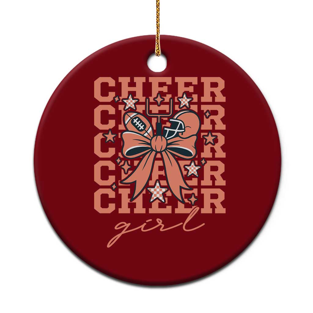 Cheer Girl Football Team Spirit Ceramic Ornament Gift For Cheerleader TS12 1pc Red Print Your Wear