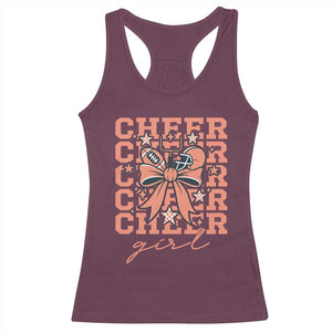Cheer Girl Football Team Spirit Racerback Tank Top Gift For Cheerleader TS12 Maroon Print Your Wear
