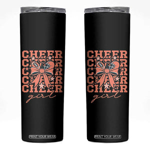Cheer Girl Football Team Spirit Skinny Tumbler Gift For Cheerleader TS12 Black Print Your Wear