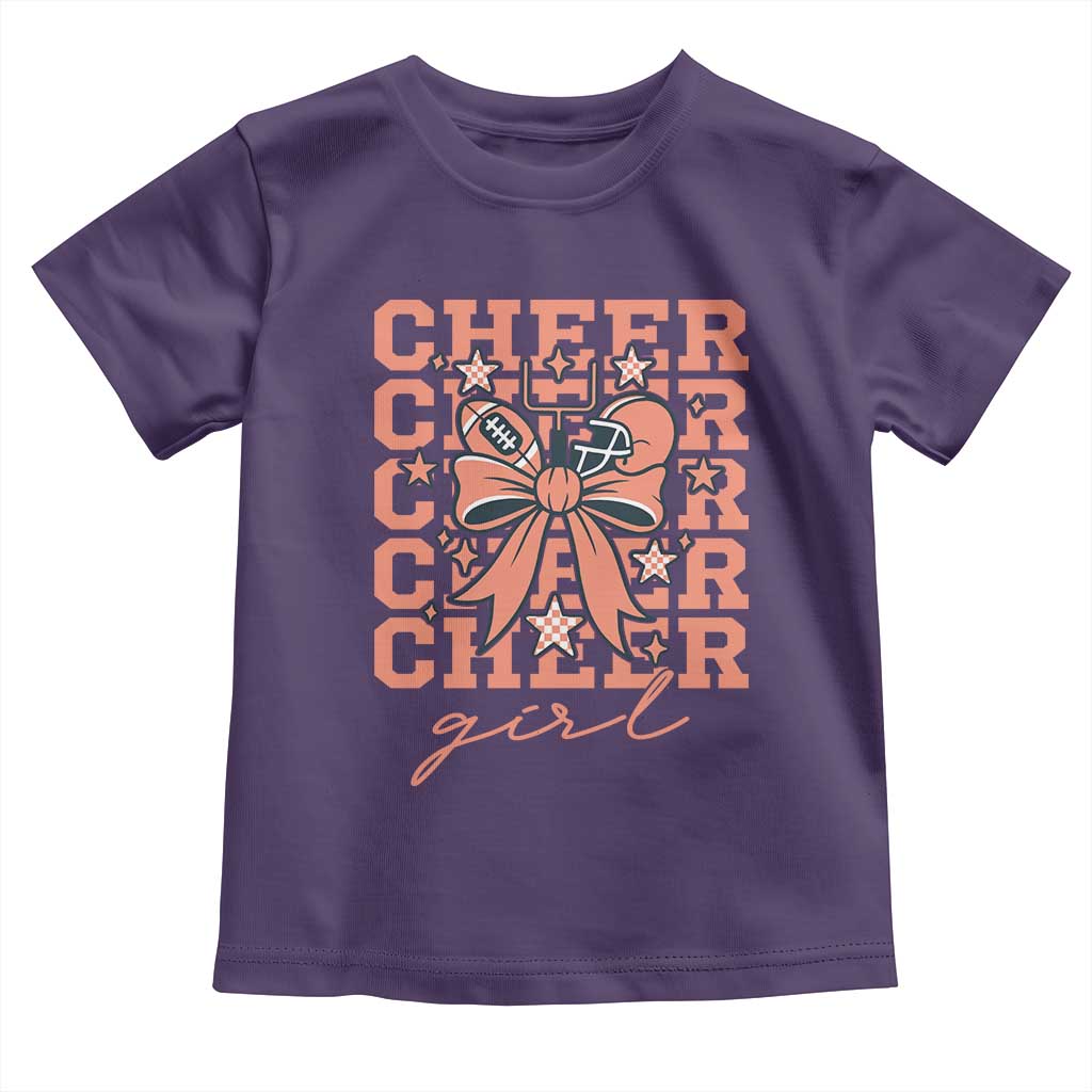 Cheer Girl Football Team Spirit Toddler T Shirt Gift For Cheerleader TS12 Purple Print Your Wear