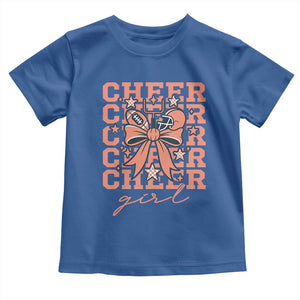 Cheer Girl Football Team Spirit Toddler T Shirt Gift For Cheerleader TS12 Royal Blue Print Your Wear