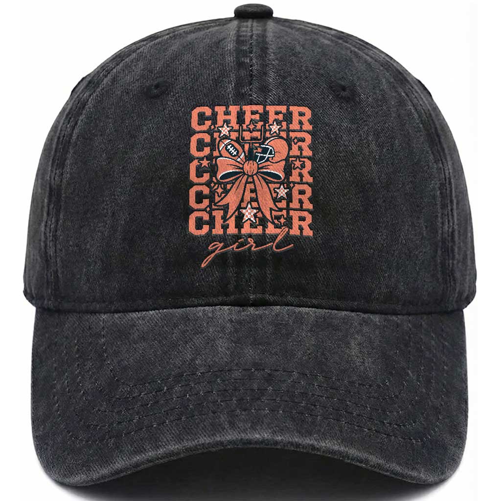 Cheer Girl Football Team Spirit Washed Cotton Baseball Cap Gift For Cheerleader TS12 Print Your Wear
