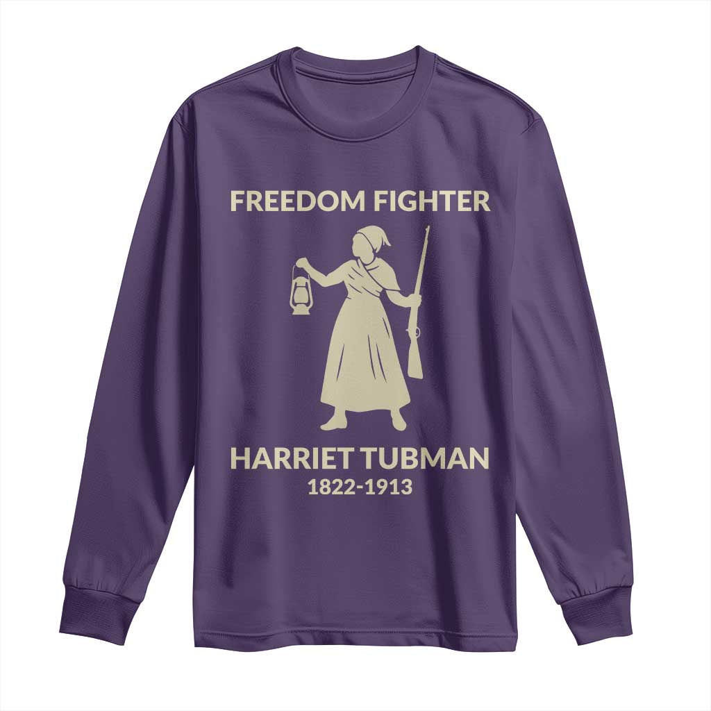 Harriet Tubman Freedom Fighter Long Sleeve Shirt History Lover Gift TS12 Purple Print Your Wear