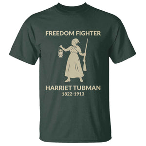 Harriet Tubman Freedom Fighter T Shirt History Lover Gift TS12 Dark Forest Green Print Your Wear