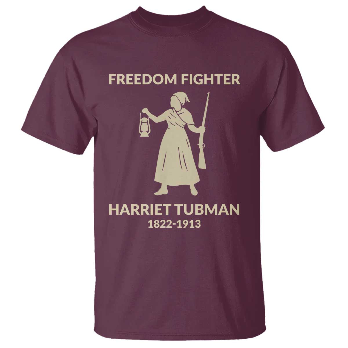 Harriet Tubman Freedom Fighter T Shirt History Lover Gift TS12 Maroon Print Your Wear