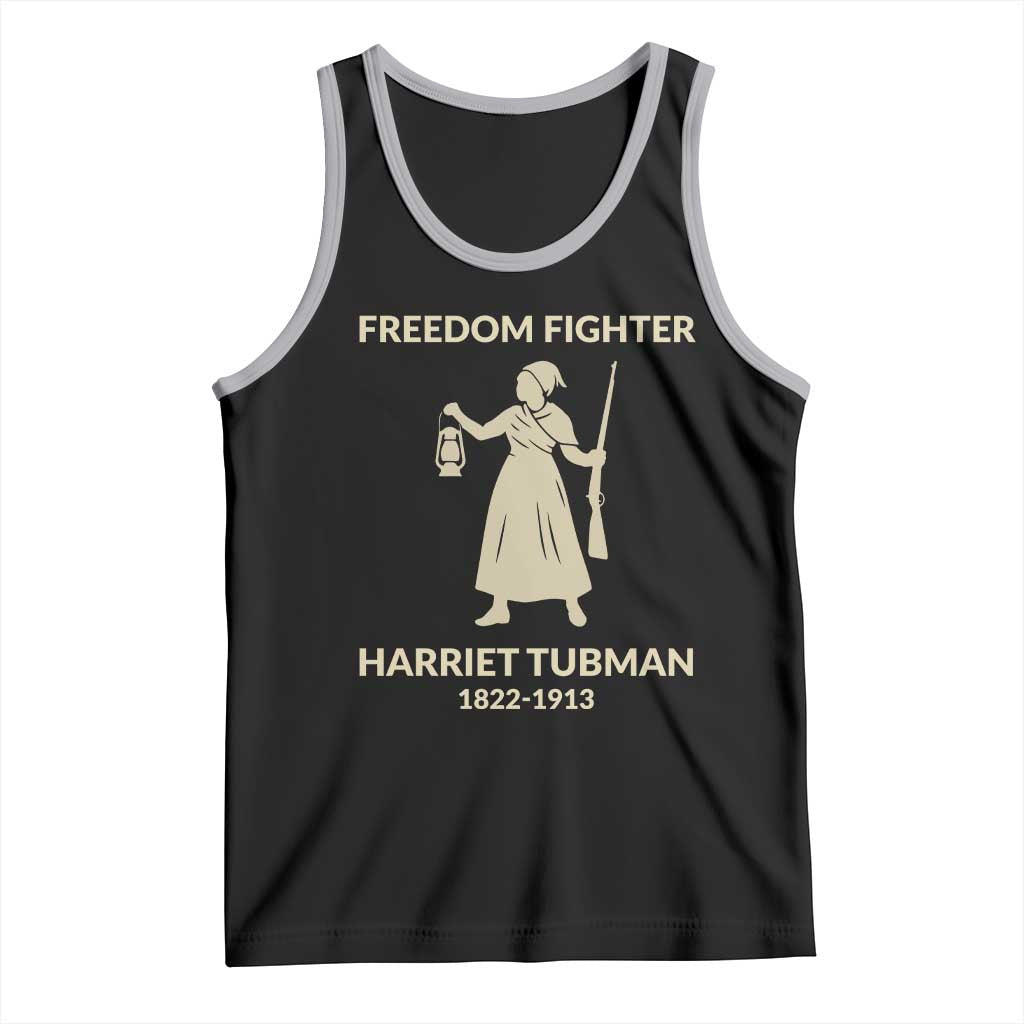 Harriet Tubman Freedom Fighter Tank Top History Lover Gift TS12 Black Athletic Heather Print Your Wear