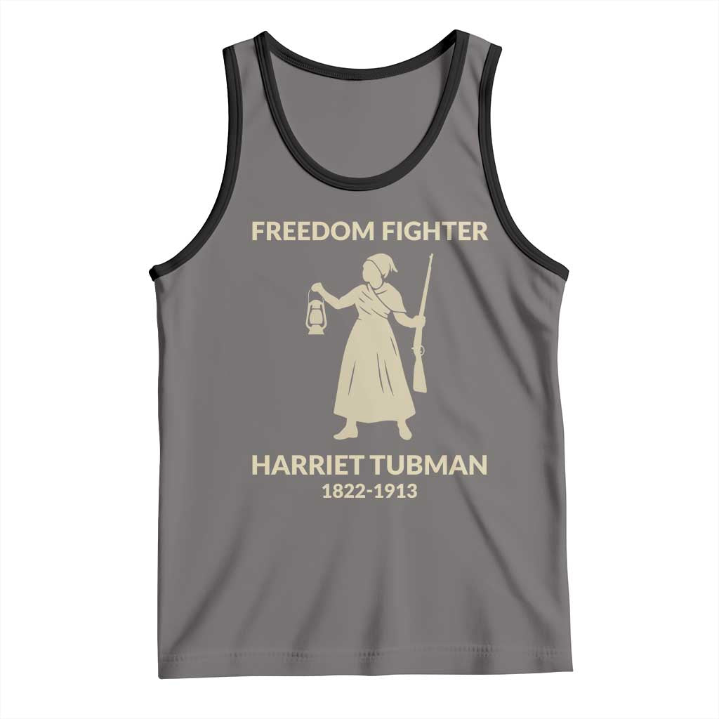 Harriet Tubman Freedom Fighter Tank Top History Lover Gift TS12 Deep Heather Black Print Your Wear