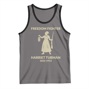 Harriet Tubman Freedom Fighter Tank Top History Lover Gift TS12 Deep Heather Black Print Your Wear