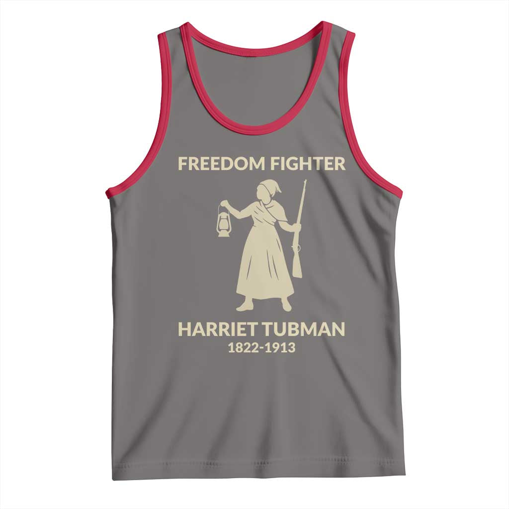 Harriet Tubman Freedom Fighter Tank Top History Lover Gift TS12 Deep Heather Red Print Your Wear