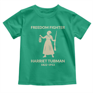 Harriet Tubman Freedom Fighter Toddler T Shirt History Lover Gift TS12 Irish Green Print Your Wear