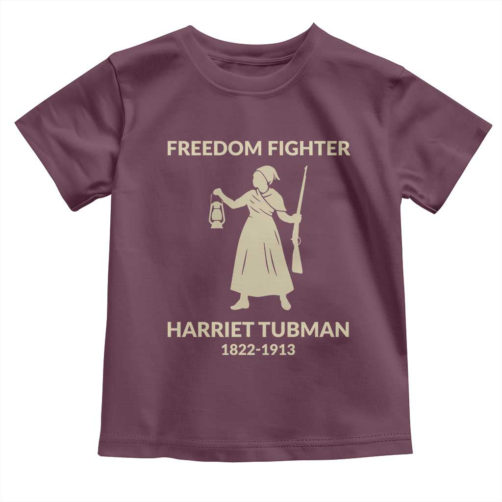 Harriet Tubman Freedom Fighter Toddler T Shirt History Lover Gift TS12 Maroon Print Your Wear