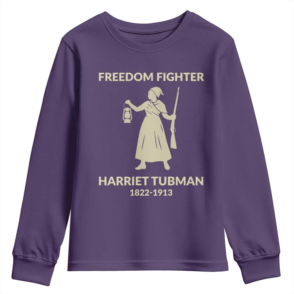 Harriet Tubman Freedom Fighter Youth Sweatshirt History Lover Gift TS12 Purple Print Your Wear