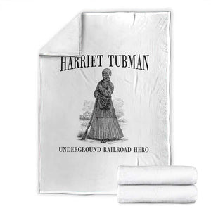 Harriet Tubman Throw Blanket Underground Railroad Freedom Leader TS12 White Print Your Wear