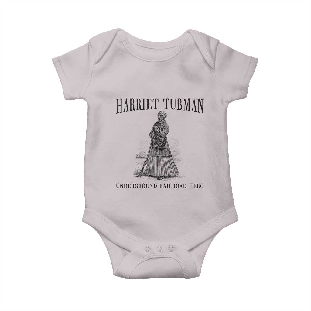 Harriet Tubman Baby Onesie Underground Railroad Freedom Leader TS12 Ice Gray Print Your Wear