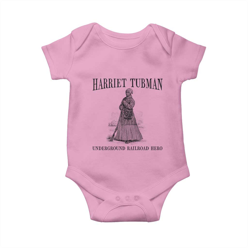 Harriet Tubman Baby Onesie Underground Railroad Freedom Leader TS12 Light Pink Print Your Wear