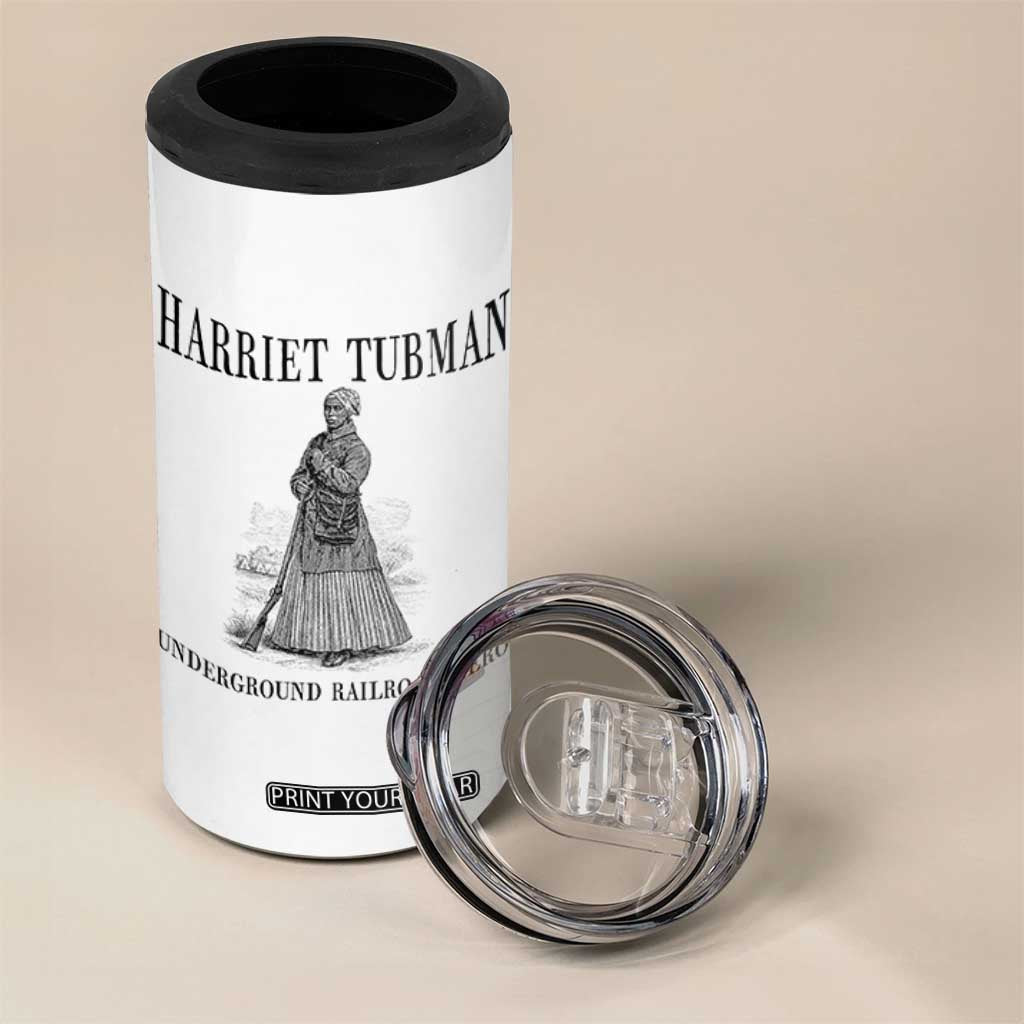 Harriet Tubman 4 in 1 Can Cooler Tumbler Underground Railroad Freedom Leader TS12 Print Your Wear