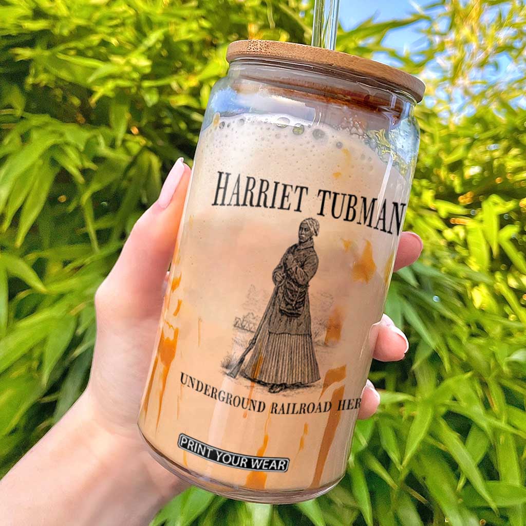 Harriet Tubman Glass Can Underground Railroad Freedom Leader TS12 White Print Your Wear