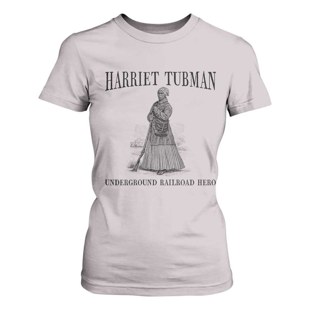 Harriet Tubman T Shirt For Women Underground Railroad Freedom Leader TS12 Ice Gray Print Your Wear