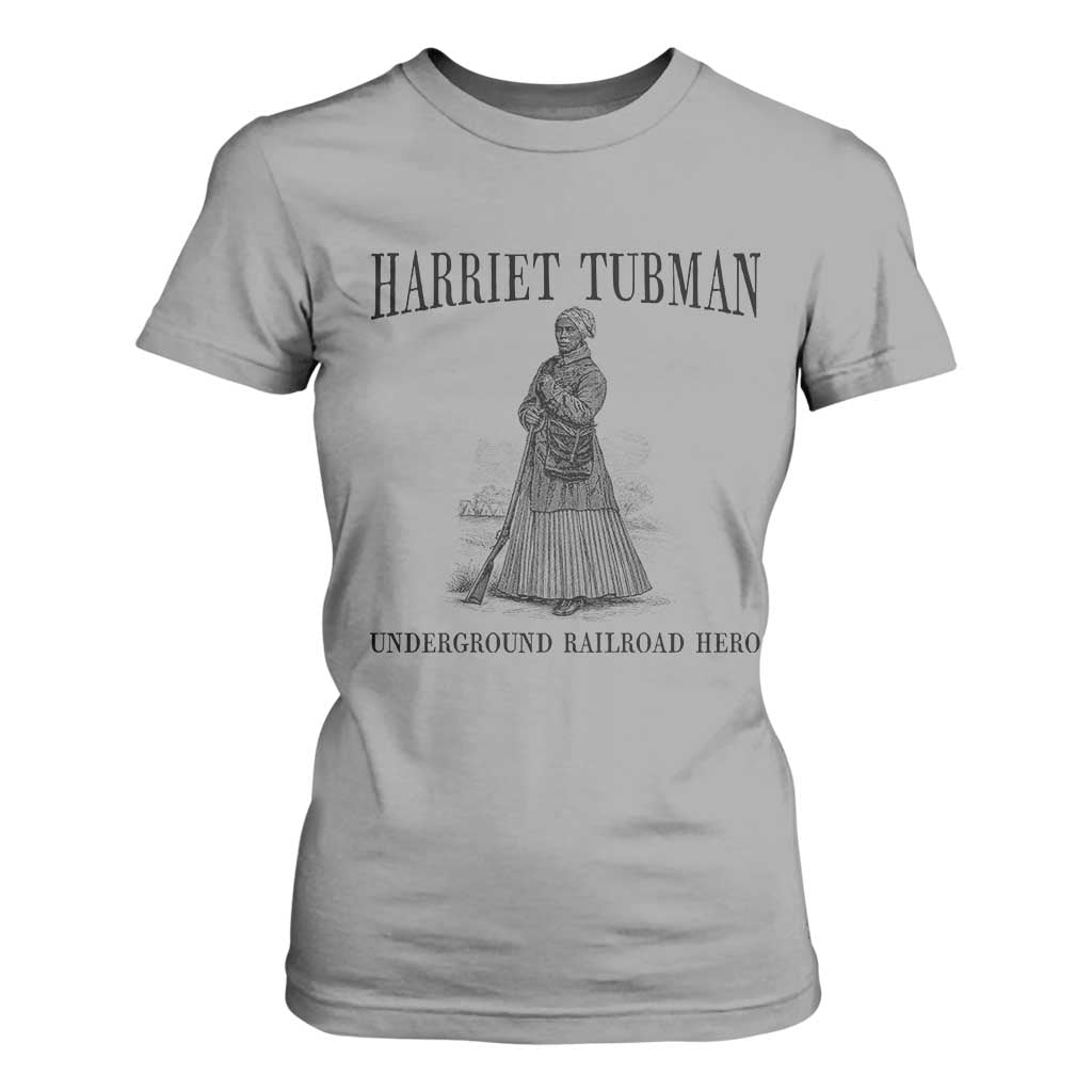 Harriet Tubman T Shirt For Women Underground Railroad Freedom Leader TS12 Sport Gray Print Your Wear